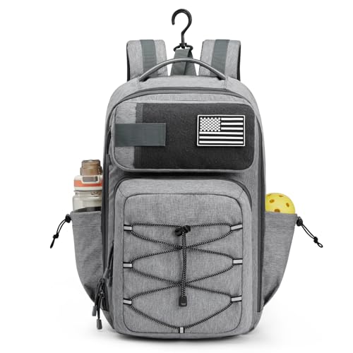G4Free Pickleball Bag Fits 2 to 6 Paddles, Large Pickleball Backpack with Fence Hook for Men and Women