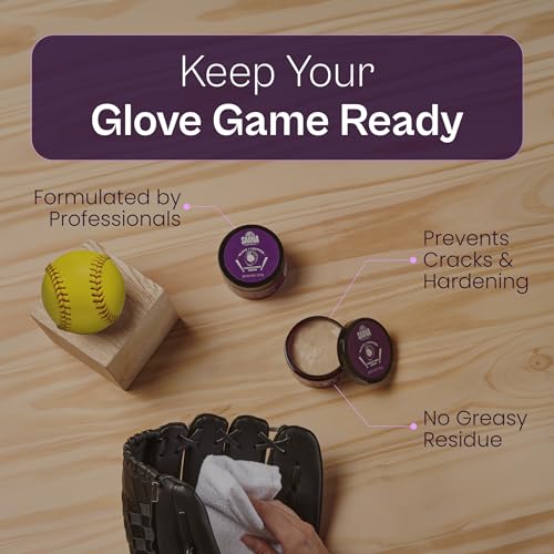 SARNA BASEBALL Glove Conditioner, Cream, 4 Oz – Break in Faster, Keep Leather Maintained – Glove Conditioner for Mitts & Softball Gear Made in USA - size: 4oz Softball
