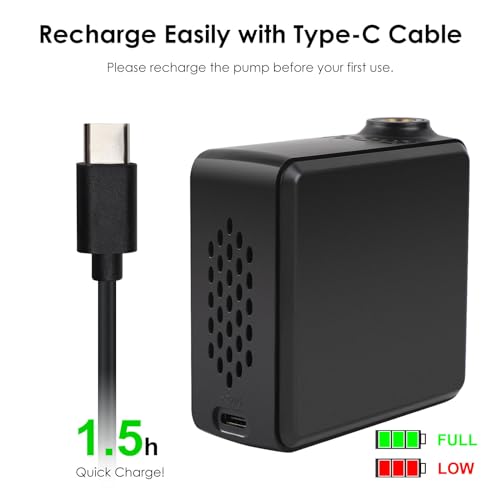 Mini Electric Bike Pump Tire Inflator Portable Air Compressor 150 PSI with Pressure Gauge Cube Floor Pumps, Digital Display Bicycle Pump for Bicycle,E-Bike,Motorbike,Football,Basketball