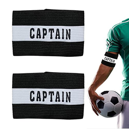 2 Pcs Captain Arm Bands for Soccer Training Unisex-Youth Captains Arm Band Adjustable Captain Armband for Football for Youth and Adult