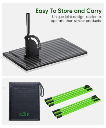 BKF Golf Alignment Sticks and Angle Holder Set with Portable Bag, Golf Swing Trainer, Golf Training Practice Teaching Aid and Equipment, Golf Accessories Gifts for Man