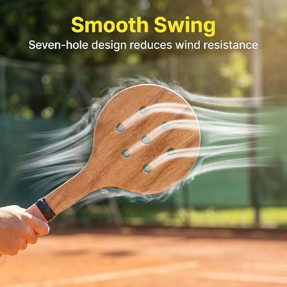Wooden Tennis Racquet Wooden Tennis Training Racket for Beginners