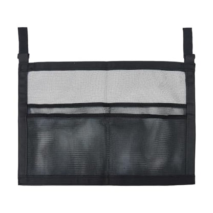 Ping Pong Paddle Holder Under-Table Mesh Bag 32x47cm Ping Pong Paddle Case with Mesh Storage Bag No-Drill Table Tennis Accessory Portable for Home Club Garage Black