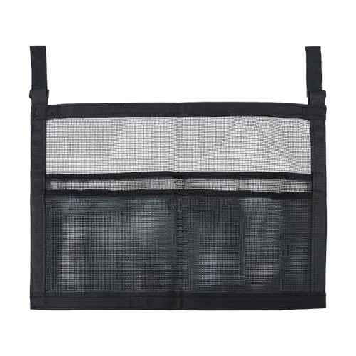 Ping Pong Paddle Holder Under-Table Mesh Bag 32x47cm Ping Pong Paddle Case with Mesh Storage Bag No-Drill Table Tennis Accessory Portable for Home Club Garage Black
