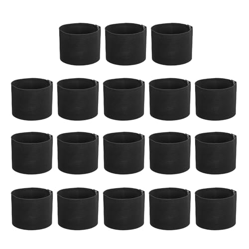 PATIKIL Soccer Captain Armband, Captain Arm Bands for Soccer Elastic Captain Arm Band Sports Captain Armbands for Youth Adult Football Team Training - color: Black