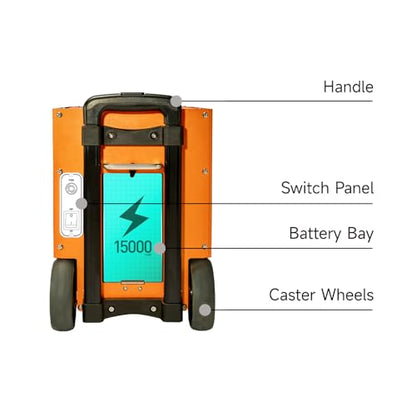 Veva V2 Portable Tennis Ball Machine with App & Remote, 68MPH Speed, 120-Ball Capacity, 4-8H Battery, Advanced Spin Control for Indoor/Outdoor Training