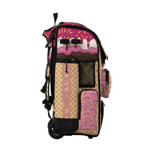 Boombah Superpack Hybrid Rolling Bat Bag - Wheeled & Backpack Version - Ice Cream Neapolitan Multi