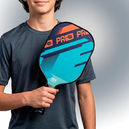 PicklePro Pickleball Paddles with Cover – Lightweight Fiberglass Pickleball Paddle for Kids, Youth & Beginners, Cushioned Grip, 13mm Honeycomb Core, Indoor & Outdoor Racket, USAP Approved