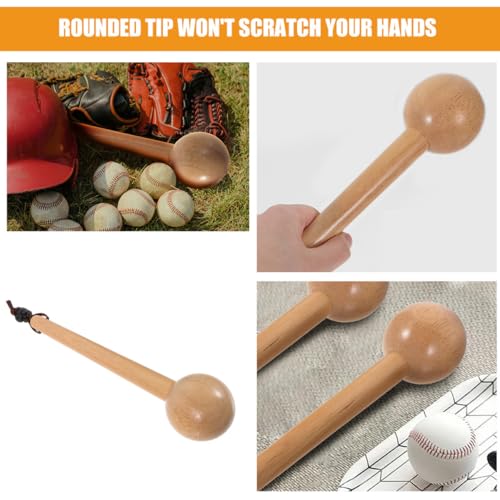 Generic 2pcs Baseball Glove Mallet Portable Wooden Hammer for Softball Glove Shaping Ergonomic Design Smooth Finish for Baseball