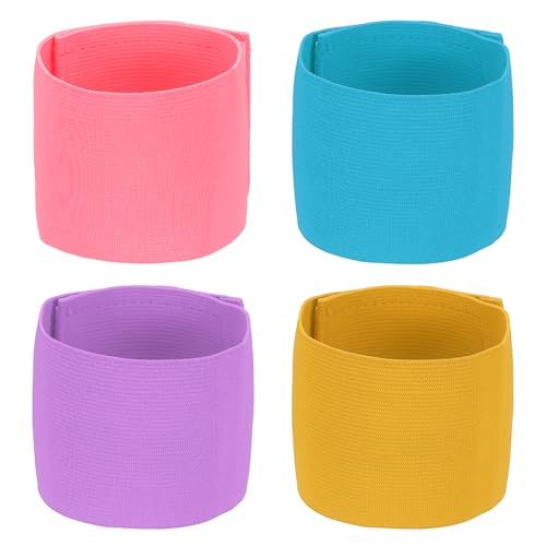 Soccer Captain Armband, Elastic Wrist Arm Bands Adjustable Player Team Leader Anti-Slip Badge Sports Accessories-Fit - color: Cotton Candy