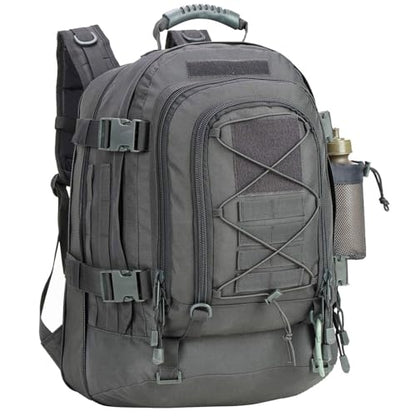 Miramrax Tactical Backpack Military Army Daypack - Assault Pack for Men Molle Backpacks Bug Out Bag 3 Day Pack for Hiking Camping Travel Hunting Rucksack Trekking Grey - color: Grey