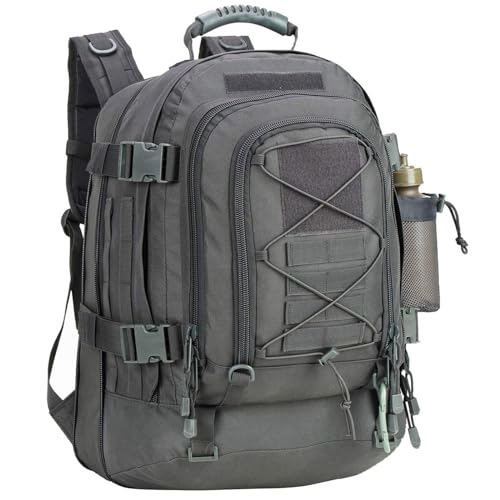 Miramrax Tactical Backpack Military Army Daypack - Assault Pack for Men Molle Backpacks Bug Out Bag 3 Day Pack for Hiking Camping Travel Hunting Rucksack Trekking Grey - color: Grey
