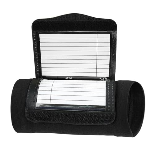 Quarterback Play Wristbands Card Holder Wristbands for Teen Adult Tackle Touch Accessories - color: Black