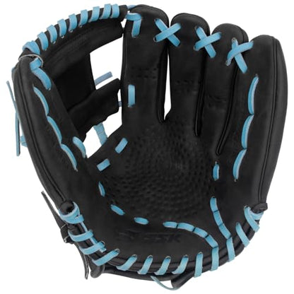 SSK Z5 Craftsman Youth Baseball Glove – 10.5” – 11” – 11.25” – 11.5” Right & Left Hand Throw - color: Black/Columbia - I Web, size: 11.5" - Left Hand Throw