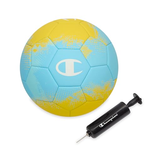 Champion Soccer Ball Youth & Adult – Matte Finish, 32-Panel Design, Enhanced Control, Sizes PVC Cover, Sizes 3,4 and 5 for Indoor & Outdoor Training, Includes 6" Pump - color: Argentina, size: 4
