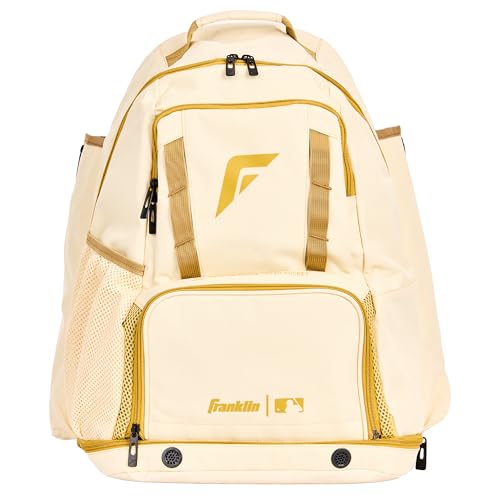 Franklin Sports MLB Gameday Baseball + Softball Backpack – Adult +Youth Equipment + Bat Bag – Stores Batting Gloves, Helmet, Cleats + More - Waterproof Premium Batpack