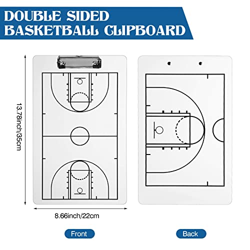 Jerify 3 Pcs Basketball Clipboard for Coaching Double Sided Basketball Senior Night Dry Erase Board for Coaches 13.78 x 8.7 in Coaching Board Sports Whiteboard Marker Clipboard