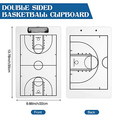Jerify 3 Pcs Basketball Clipboard for Coaching Double Sided Basketball Senior Night Dry Erase Board for Coaches 13.78 x 8.7 in Coaching Board Sports Whiteboard Marker Clipboard