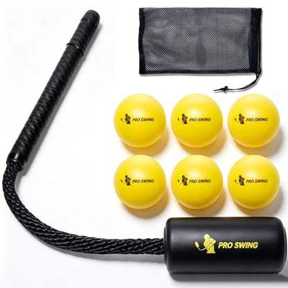 Baseball & Softball Rope Swing Trainer with Soft Training Balls, Hitting Training Aid for Bat Speed, Timing & Hand-Eye Coordination, Solo Practice Equipment for Youth & Adults