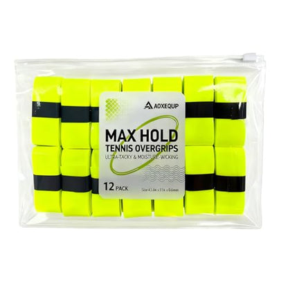 12 /6PACK Tennis Racket Griptape, Racket Grip Tape, Tennis Wrap Grip Tape,Grip Tape for Handles Fits Tennis/Badminton/Squash Rackets (Green/White/Black)
