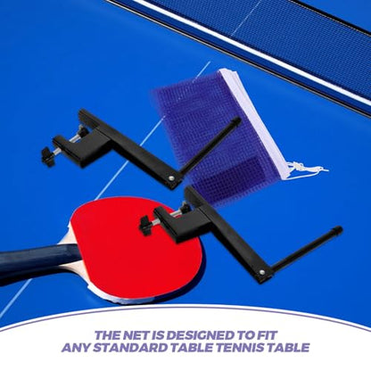 Expandable Pong Net Set Post Portable Table Tennis Net for Outdoor Indoor Game Table Accessories