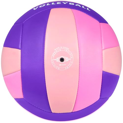 RUN2PEAK Light Soft Volleyball - Light Volleyball Designed for Beginners Kids Youth Teen - Lightweight Volleyballs for Indoor Outdoor Beach Backyard Official Size 5 Training Volley Ball