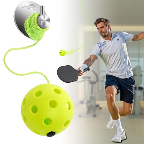 Pickleball Trainer - Continuous Rebound Pickleball Drills Enhance Reaction Time & Hand-Eye Coordination - Ideal Gift for All Skill Levels - color: Silver