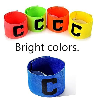 Football Soccer Captain's Armbands, 5PCS Captain Armband, Captain's Armband Diamond Pattern for Youth