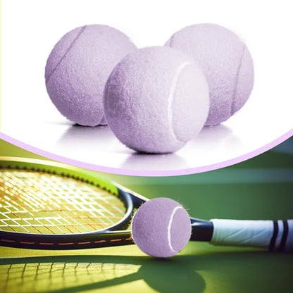 12/18 Pack Tennis Balls for Training, Pet Dog Playing, and Practice with Mesh Bag for Transport and Beginner Training - color: Light purple-18Pack