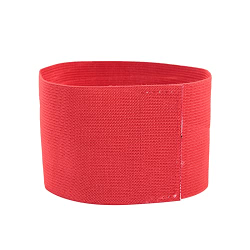 Football Captain Armband, Adjustable Outdoor Player Arm Band for Soccer Games, Red Sport Accessory for Teams and Matches - color: as picture shown