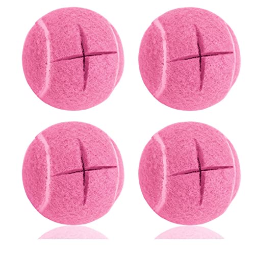 Premium Precut Tennis Balls Walkers 4 Pcs Balls with Precut Opening for Easy Installation,Walker Accessories for Seniors Fit Most Walkers,for Furniture Legs and Floor Protection - color: Pink