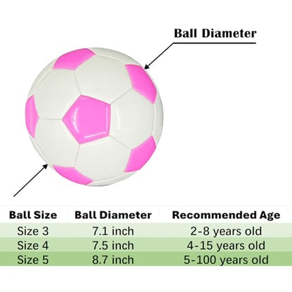 Soccer Ball Size 3,4,5 Practice Training Gift Boys Girls Kid Come with Assorted Pump and Needle