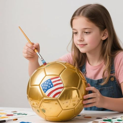 Soccer Ball Size 3 4 5 DIY Craft Boys Girls Adults Birthday Gift with Pump Needle Training Practice - color: Silver, style: Size 4