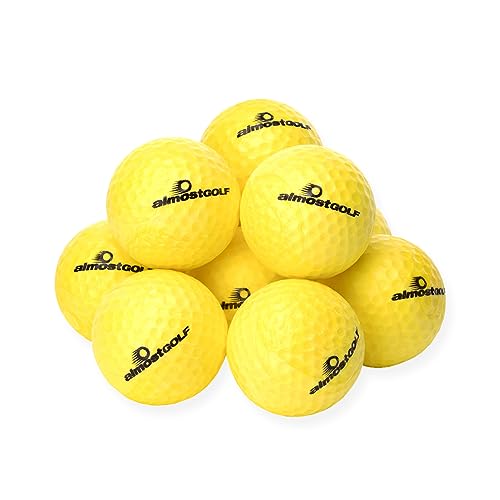 ALMOSTGOLF Limited Flight Practice Foam Golf Balls – Realistic Spin, Trajectory, & Accuracy Training - size: 10 Balls