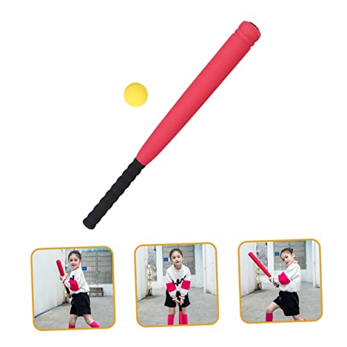 Toyvian Wear Resistant Eva Baseball Bat for Soft Training for Outdoor Indoor Play with Net Bag Durable Sports Accessory for Boys and Promotes Active Parent Interaction