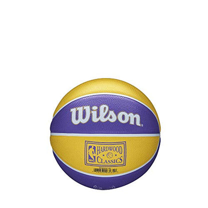 WILSON NBA Team Retro Mini Basketballs - Mini Size - 3" - color: Los Angeles Lakers, size: Mini