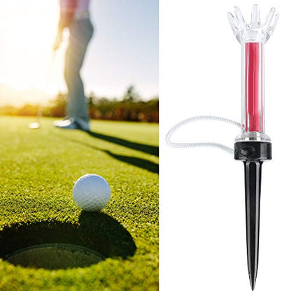 Magnetic Golf Tees 5Pcs, Flexible Magnetic Plastic Golf Tee with Connecting Rope, Rubber Golf Tees for Driving Range Mats Training and Practice(90mm)