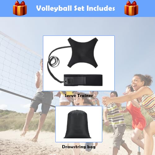 Solo Volleyball Trainer: All-in-One Volleyball Training Equipment with Rebounder for Serving, Spiking & Setting Practice Serve Trainer & Practice Gift for Beginners to Pros - style: VET04