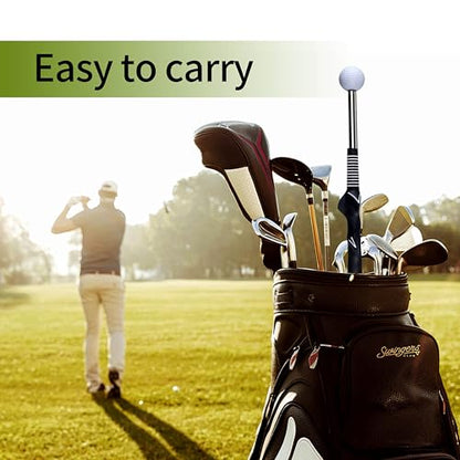 Retractable Golf Swing Training Aid, Rhythm Click Sound Warm-up Golf Swing Trainer, Golf Grip Trainer, Golf Training aid Indoor and Outdoor Golf Equipment for Beginners and Professionals