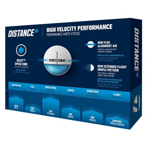 TaylorMade Golf Distance+ Golf Balls - color: White, style: 2025