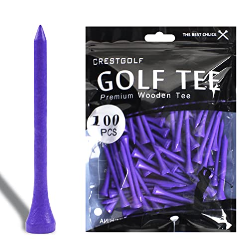 Crestgolf Golf Tee 2-3/4 inch Deluxe Tee Pack of 100