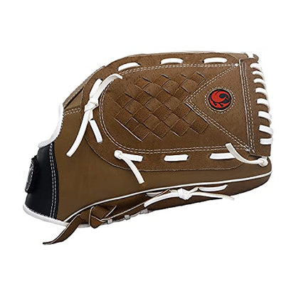 PHINIX Softball Gloves Brown & Black 12.5"-14" - size: 12.5", style: Infield