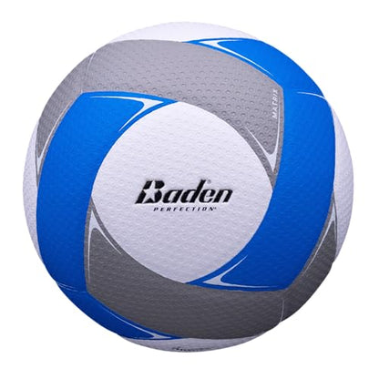 Baden | Matrix | Nylon Wound | Professional Indoor Composite Volleyball | Official Size & Weight - color: Blue/White/Gray, style: MATRIX
