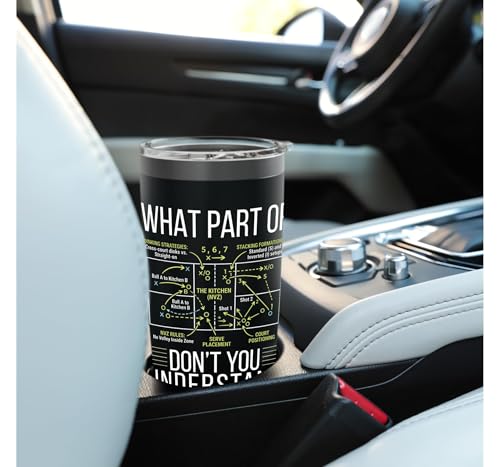 Pickleball Strategy Diagram Funny Sports Stainless Steel Insulated Tumbler