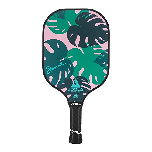 JOOLA Pickleball Paddle Journey and Seneca – Select Fiberglass or Carbon Fiber Surface – Lightweight Paddles – Control & Power Rackets for Beginners to Intermediates – USAP Approved – Multiple Styles - color: Journey | Monstera Leaves 10mm