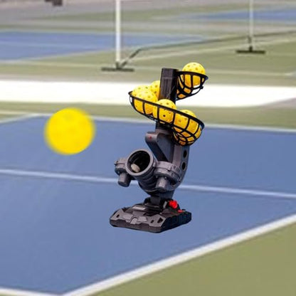 Portable Pickleball Machine for Solo Practice - 9 Ball Capacity, Tripod Compatible, Lightweight PP Construction