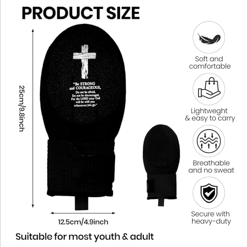 Christian Baseball Sliding Mitt Youth with Cross | Youth Sliding Mitt Baseball Glove for Religious Athletes | Ambidextrous Protection for Left/Right Hands |