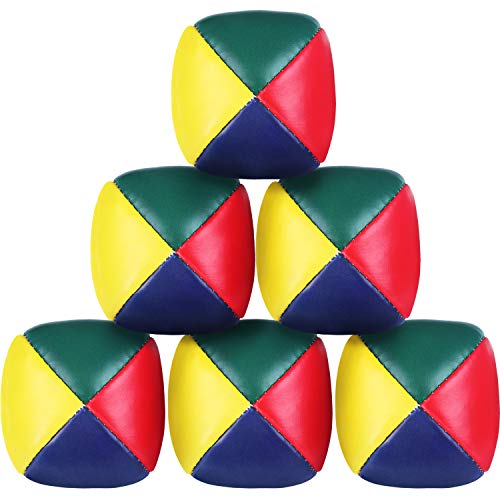6 Packs Juggling Balls Set for Beginners, Quality Mini Durable Juggle Ball Kit, Soft and Easy for Beginners Juggle - color: Rainbow