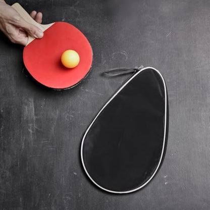 Toyvian Table Tennis Storage Case and Paddle Bag, Half-moon Shape Black Reusable Fixed Ping Pong Racket Organizer for Sports and Leisure Use Assorted style