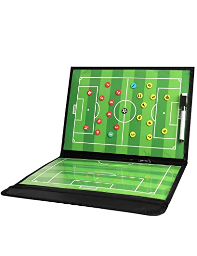 Soccer Coaching Board, Magnetic Soccer Clipboard for Coaches, Foldable Board with Dry Erase Marker